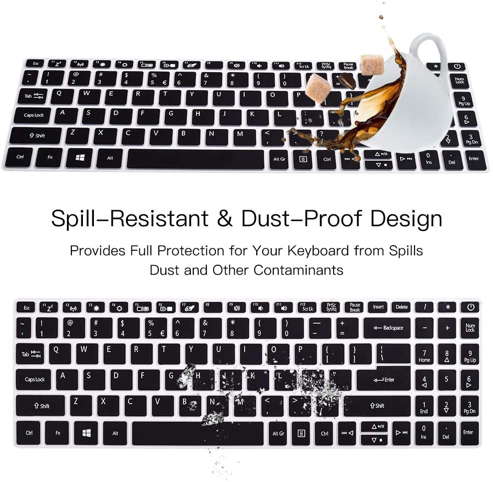 Silicone Keyboard Skin Cover for Acer Swift 3 SF315-52G 15.6 inch (2019-2020) Laptop (Black) - iFyx
