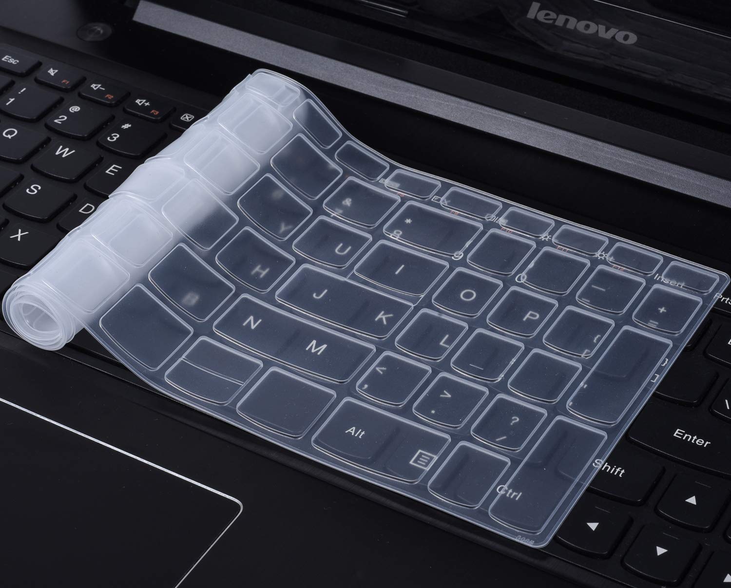 Silicone Keyboard Skin Cover for Lenovo Ideapad 3 330s S340 V130 V330 S540 s740 720s 15.6 Inch  17.3 Inch Laptop (Transparent)