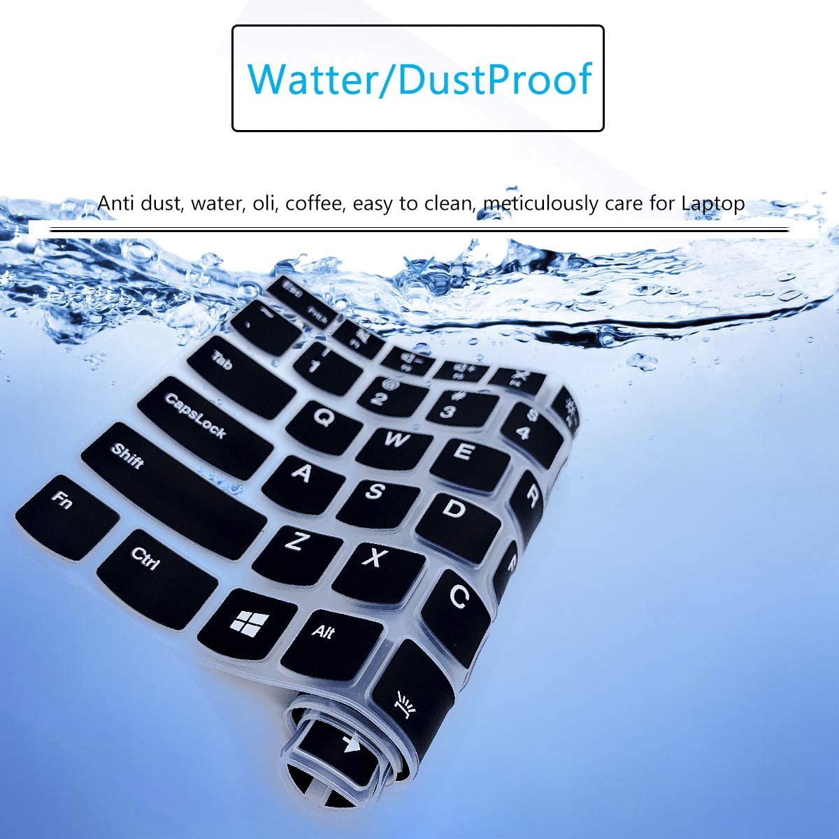 Ultra-Thin Keyboard Cover Skin For Lenovo ThinkPad E595, E580, T590, T580 & More (ele-pop)