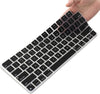 Silicone Keyboard Skin Cover for 24 Inch iMac Magic Keyboard with Touch ID A2449 & A2450 MI Chip 2021 (Black)