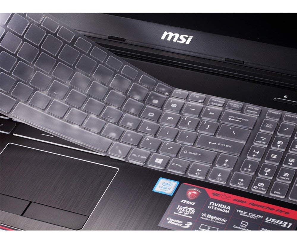 Tpu Keyboard Skin Cover for MSI 15.6 GS63VR 17.3