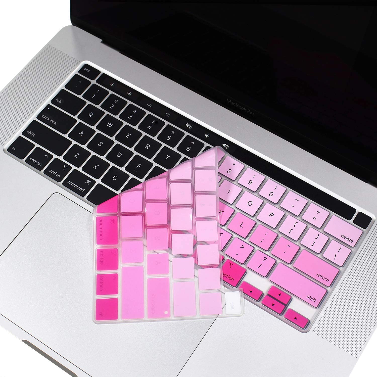 Silicone Keyboard Skin Cover for Macbook Pro 16'' A2141 Touch Bar (Gradient Pink)