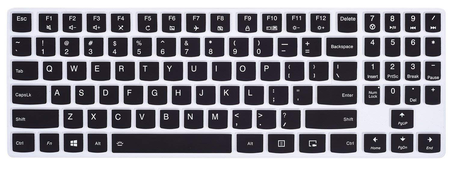 Silicone Keyboard Skin Cover for Lenovo Legion 15.6 inch Y520 Y720 Y7000 Y7000P Laptop (Black)
