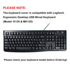 Silicone Keyboard Skin Cover for Logitech MK120 K120 Desktop Keyboard(Transparent)