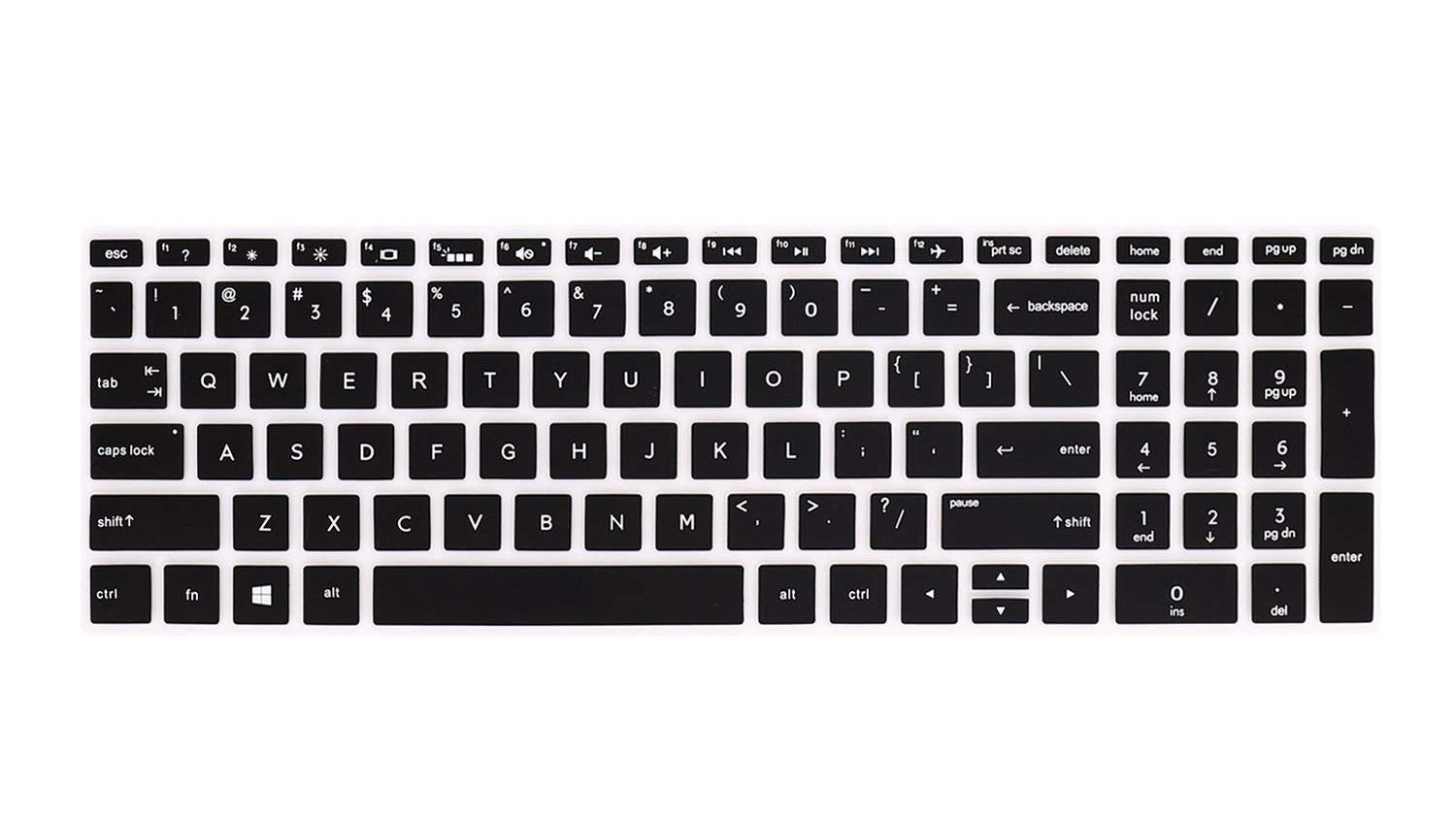 Silicone Toetsenbordhoes Voor HP Pavilion 15 Inch – Kreukvrij, Waterdicht, 3D-design, Ultradun (ca. 354x128 Mm)