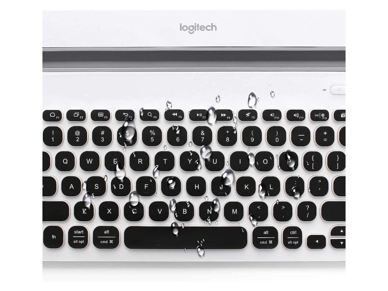 Silicone Keyboard Skin Cover for Logitech Bluetooth Multi-Device Keyboard K480 (Black)