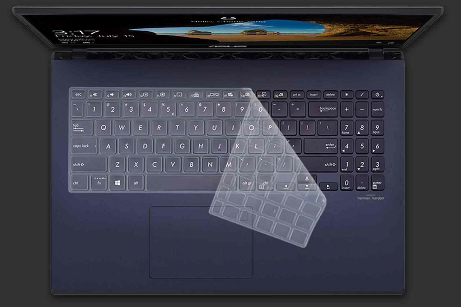 Silicone Keyboard Skin Cover for Asus VivoBook 15.6 F571 UX533 X Mars S15 S532 S531 15.6inch  Laptop (Transparent) - iFyx