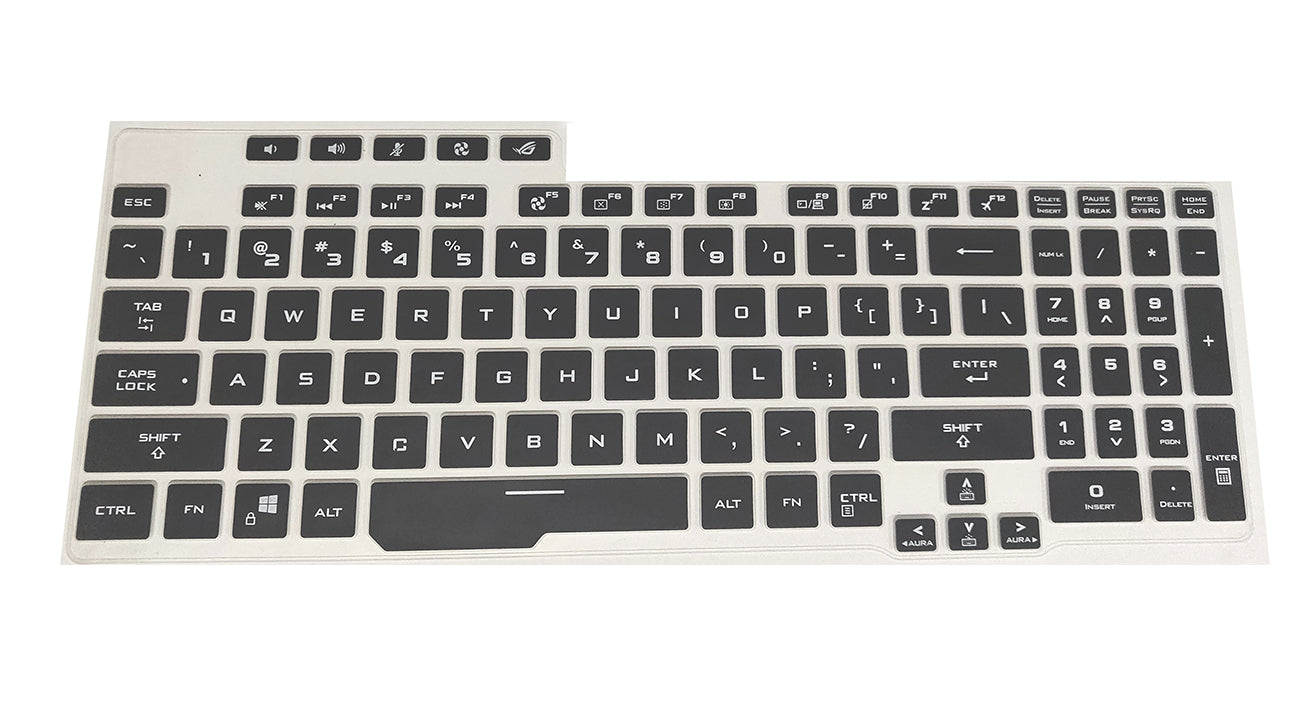 Silicone Keyboard Skin Cover for Asus ROG Hero III Scar III Strix G G731 17 17.3 inch Notebook Laptop (Black) - iFyx