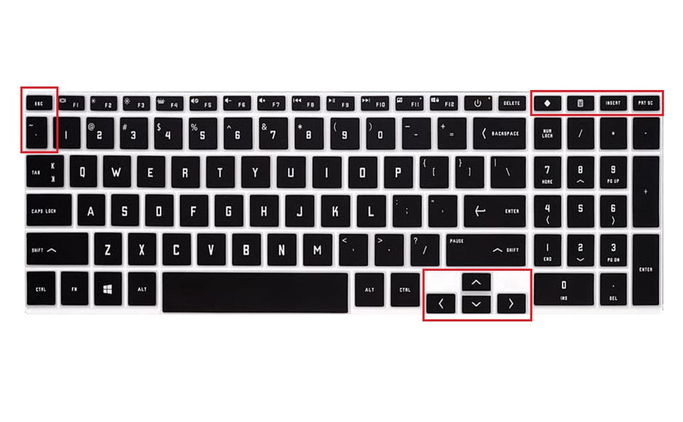 Silicone Keyboard Skin Cover for Victus by HP Ryzen 5 5600H 16.1 inch 2020 2021 (Transparent)