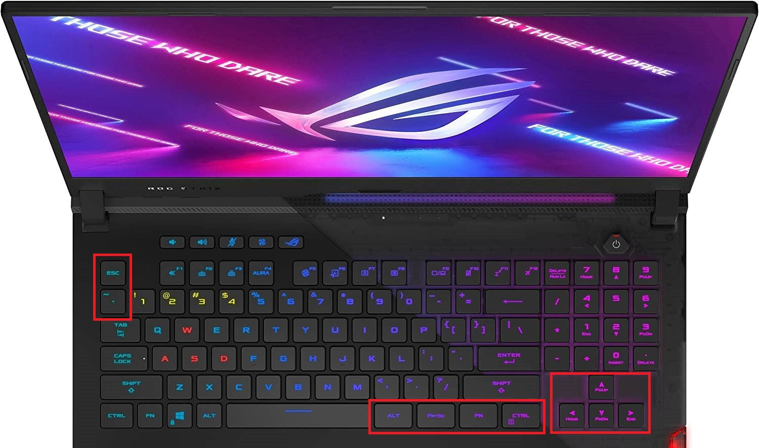 TPU Keyboard Skin Cover for ASUS ROG Strix SCAR 17 (2021) 17.3-inch G733 Notebook Laptop (Clear)