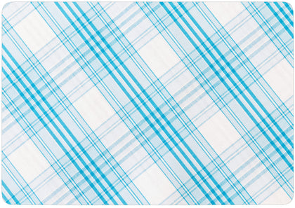 Case Cover for Macbook - White Blue Plaid and Simple Design