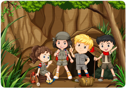 Case Cover for Macbook - Friends in a Jungle Kids Design