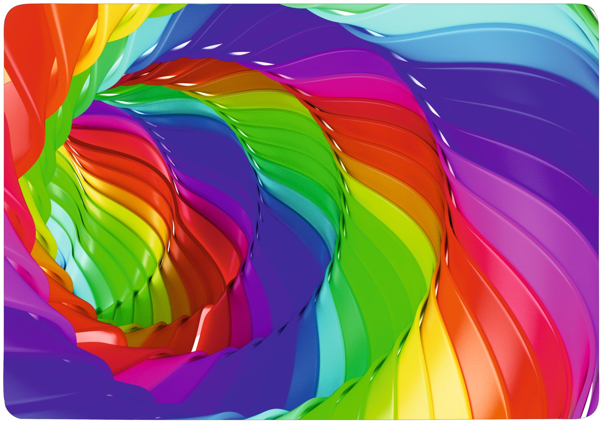 Case Cover for Macbook - 3D Geometric Rainbow Design
