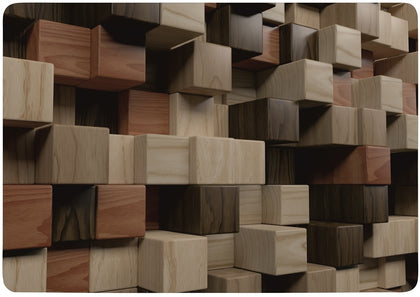Case Cover for Macbook -  Wooden Block 3D illution Design