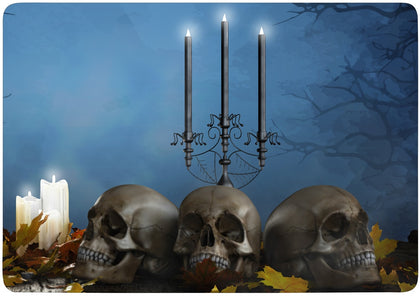Case Cover for Macbook - Halloween Skull & Candlelight Design