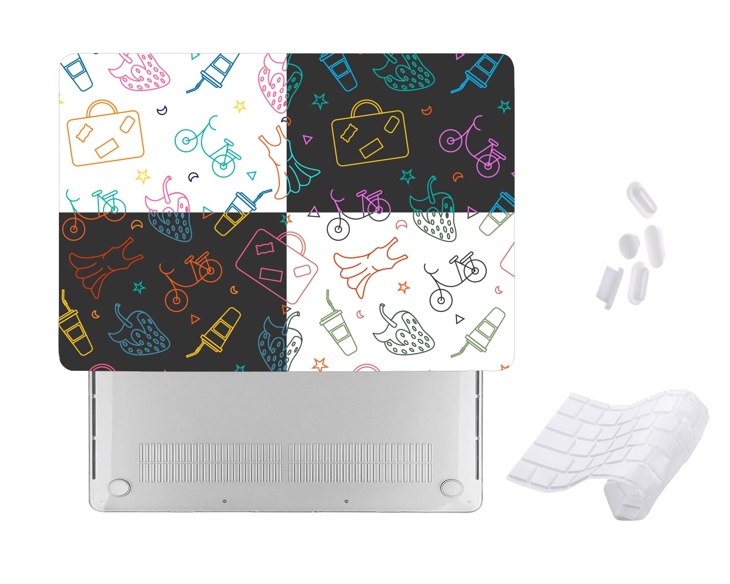 Case Cover for Macbook - Summer Vacation Pattern Design