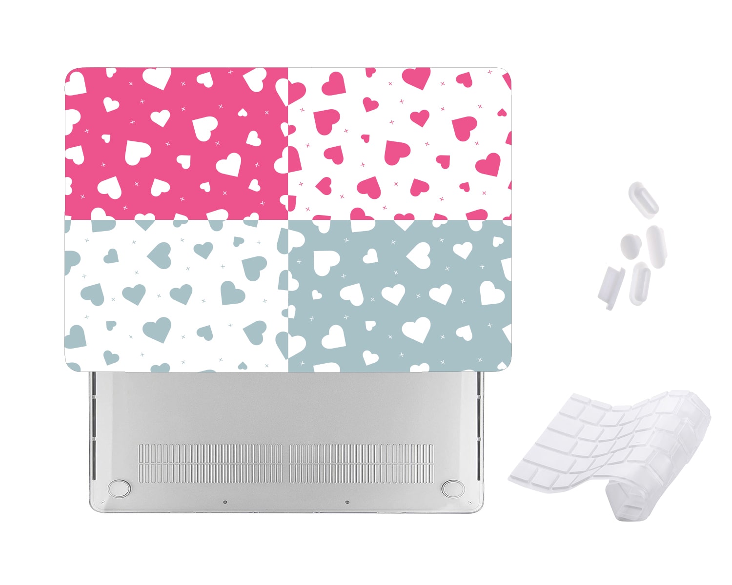 Case Cover for Macbook - Love Hearts Pattern Design