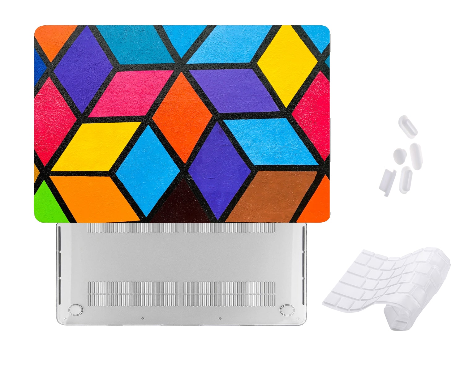 Case Cover for Macbook - Optical Illusion Rainbow Design