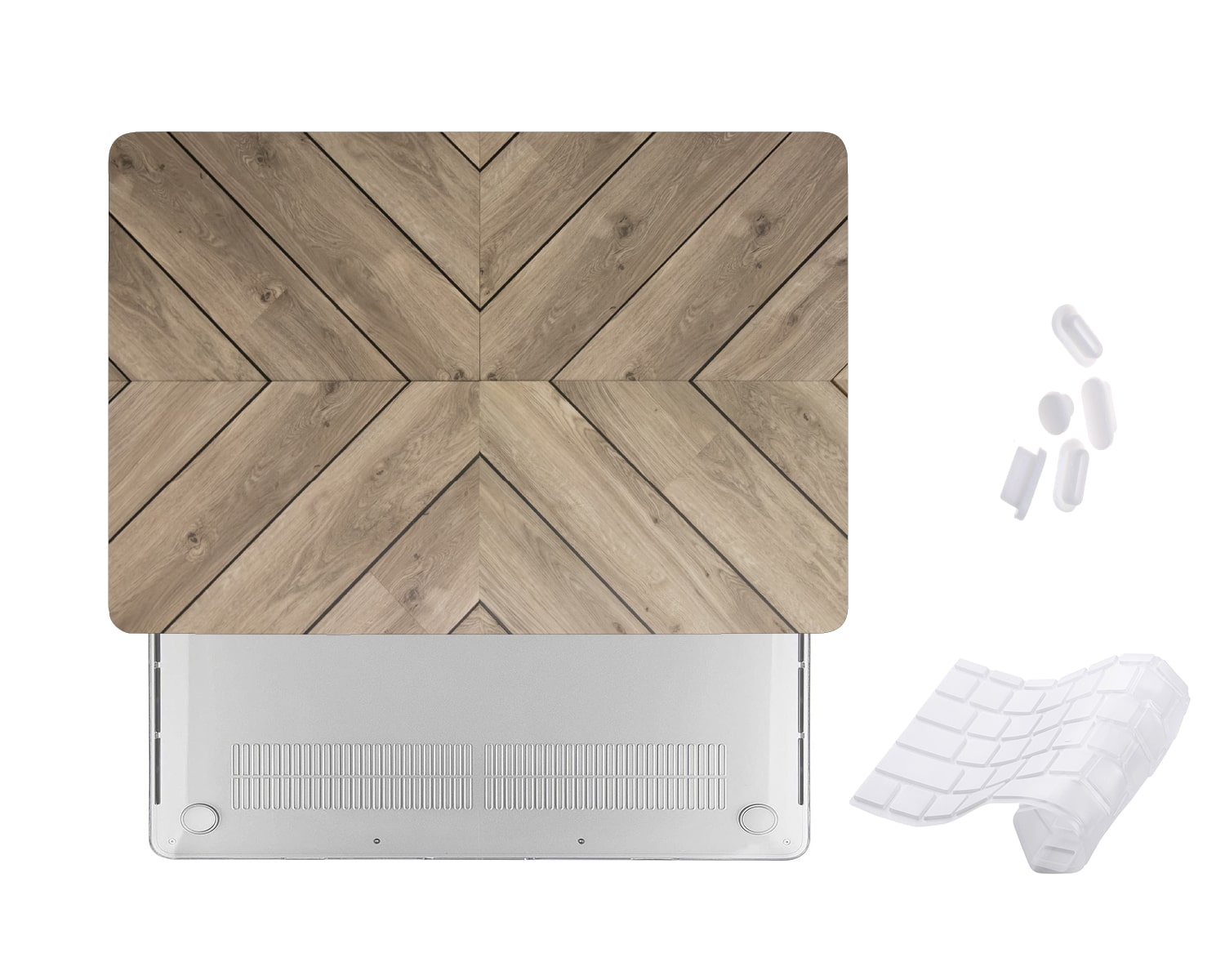 Case Cover for Macbook - Florring Pattern Wooden Design