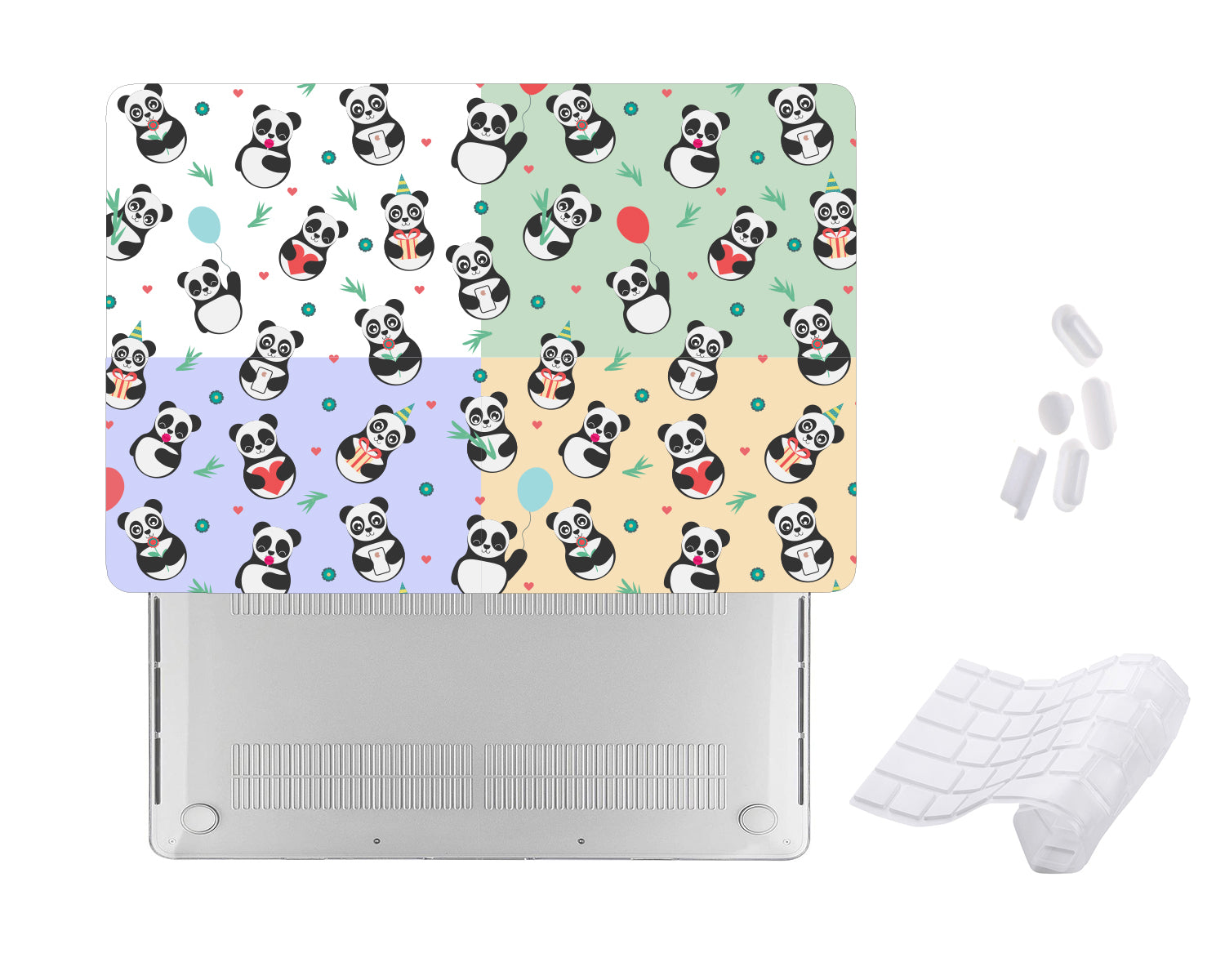 Case Cover for Macbook - Panda Pattern Design