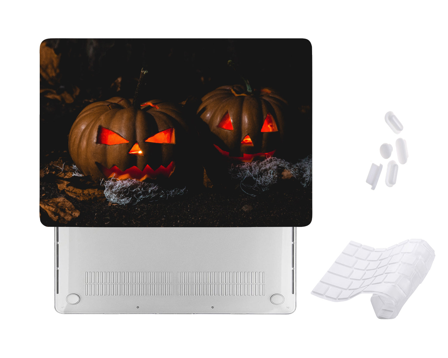 Case Cover for Macbook - Scariest Halloween Pumpkin Heads Design