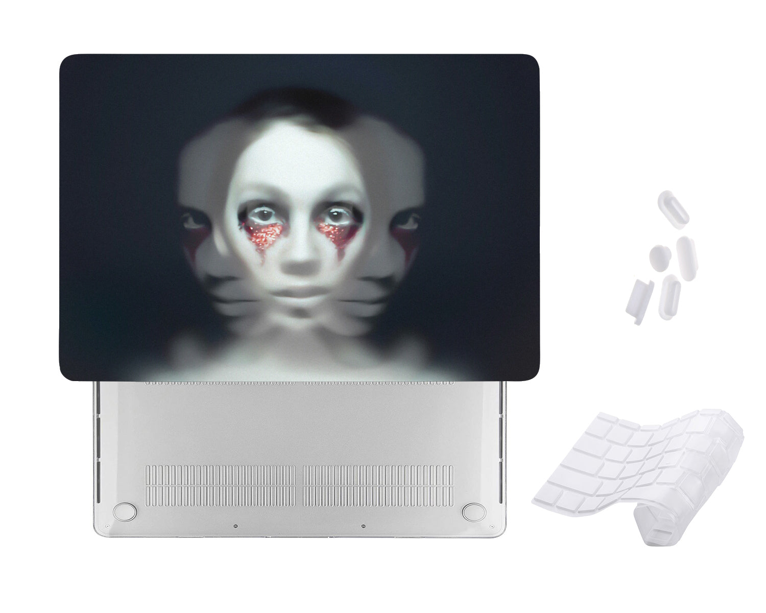 Case Cover for Macbook - Scariest Face illustration Design