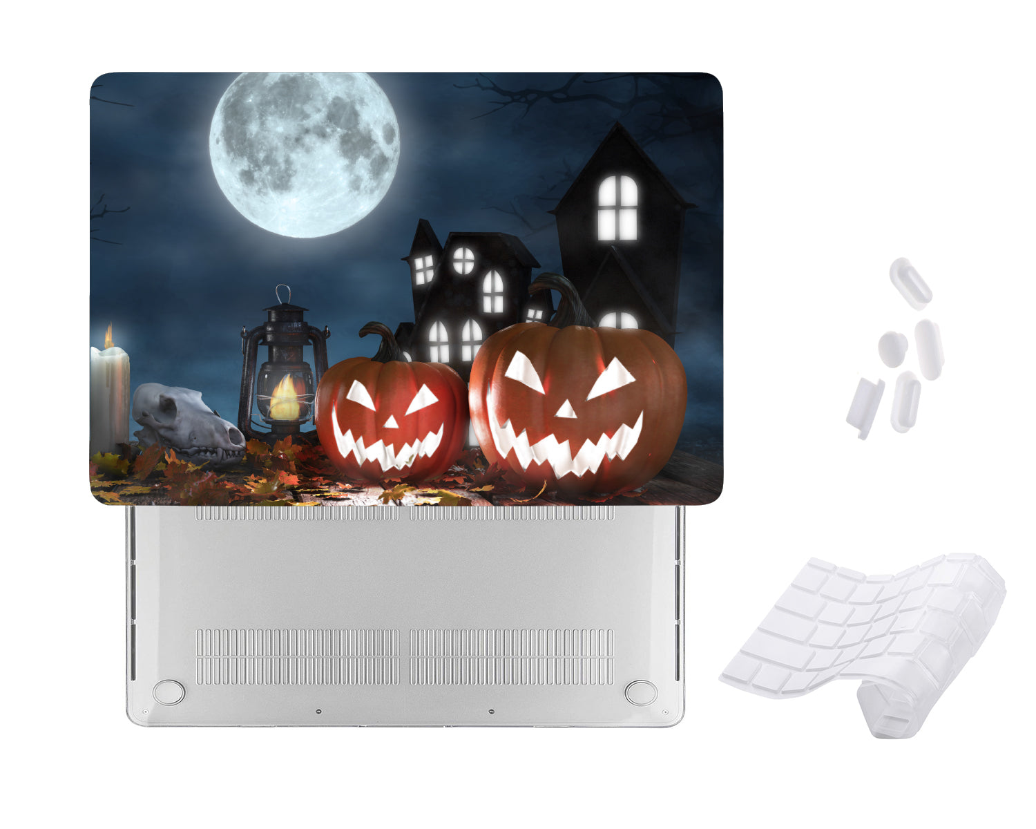 Case Cover for Macbook - Scariest Night & Pumpkin Design