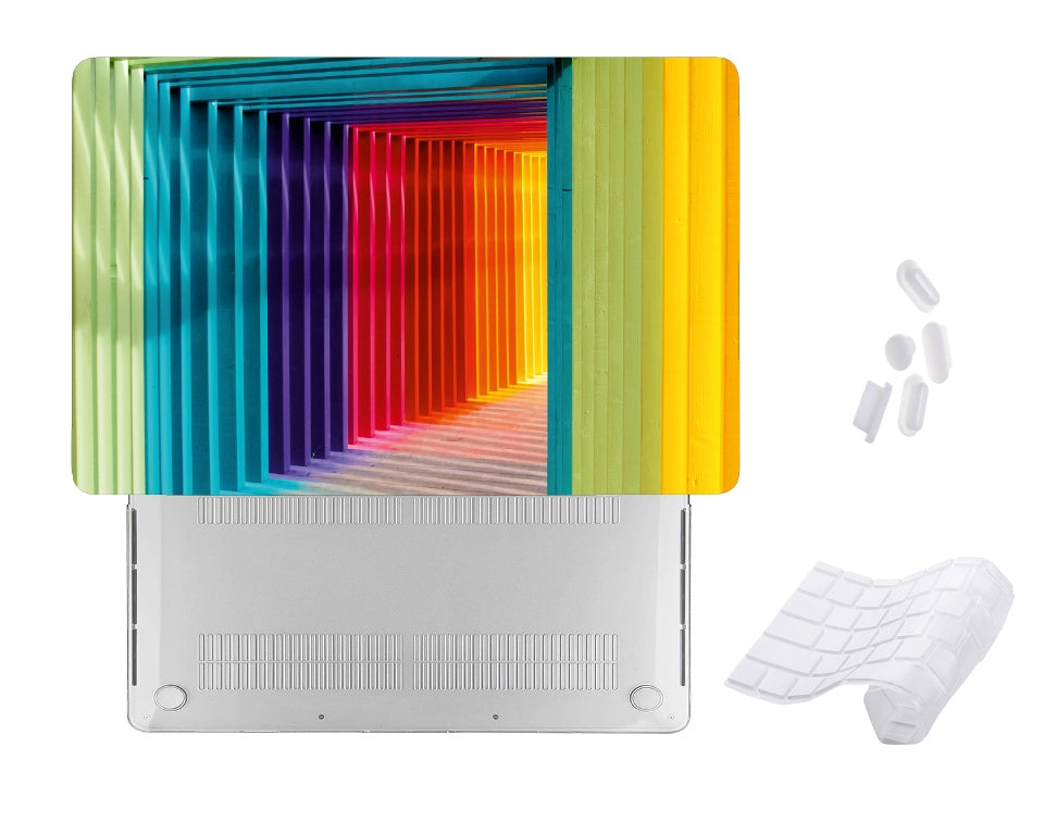 Case Cover for Macbook - Rainbow Tunnel Design