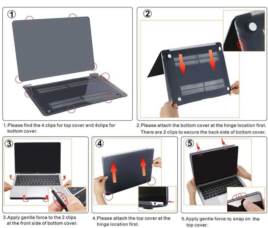 Case Cover for Macbook - Orange Plaid and Simple Design